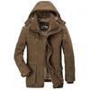 Men's Cotton-padded Clothes Medium and Long, Piled and Thickened Middle-aged and Elderly Large-size Multi-pocket Elderly Cotton-padded Jackets
