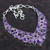 Star Amethyst Gemstone Handmade 925 Sterling Silver Jewelry Necklace 18" AMN-665