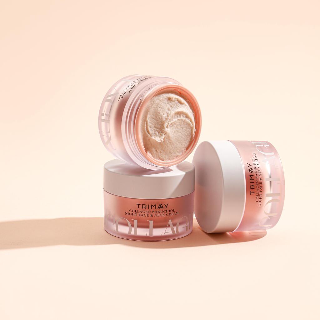 Trimay Коллагеновый ночной крем для лица и шеи Бакучиол