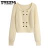 Autumn/Winter Women's Sweater Double Breasted Knitted Sweater Women's Cardigan Coat