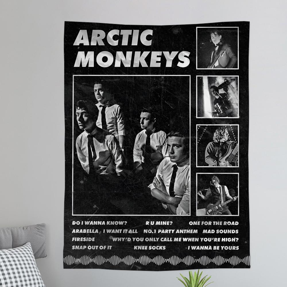 AArctic MMonkeys Рок-группа Музыка Красочный Гобелен Настенный Бохо Настенные Гобелены Мандала Настенные Полотна