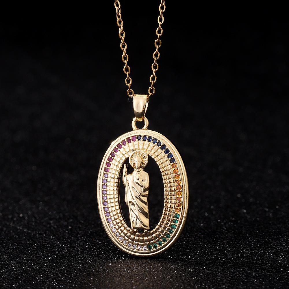 Fashion Micro-Set Multi- Zircon Necklace Pendant Jewelry For Women