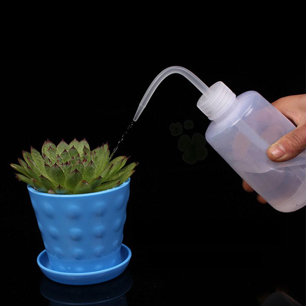 250ml/500ml Plastic Bend Washing Watering Can Gardening Curved Mouth Alcohol Bottle