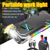 RGB Flashlight USB Rechargeable Color Changing Multi Mode High Brightness Built In Battery for Camping Construction Emergency