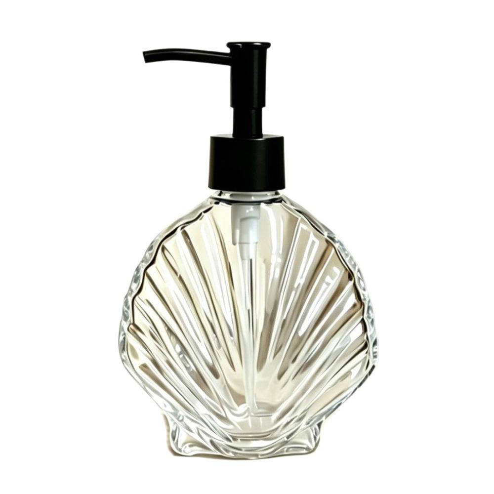 Glass Shell Shaped Soap Dispenser 400ml Liquid Lotion Storage Bottles Bathroom Accessories