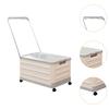 Storage Bin with Wheels and Handle Foldable Handcart with Lid Storage Box