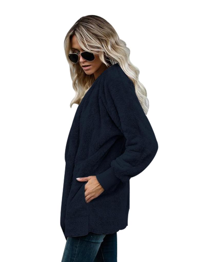 Azura Exchange Пальто с капюшоном и открытым передом