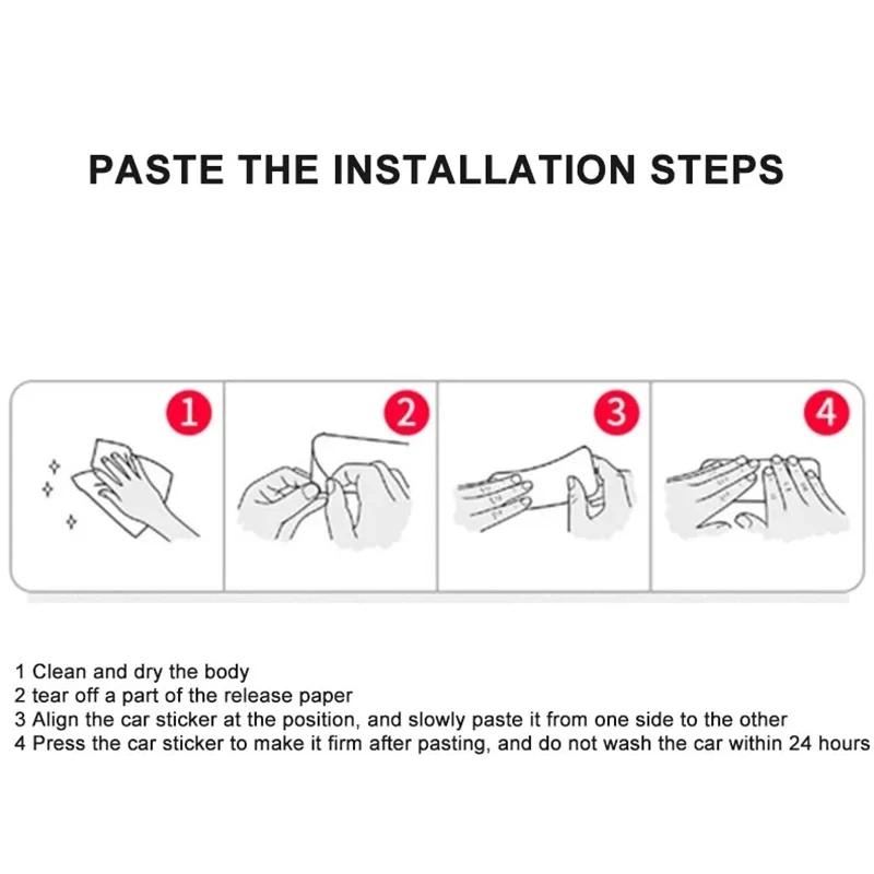 4Pcs Auto Door Sticker Carbon Fiber Scratches Resistant Cover Car Handle Protection Film Exterior Styling Car Accessories