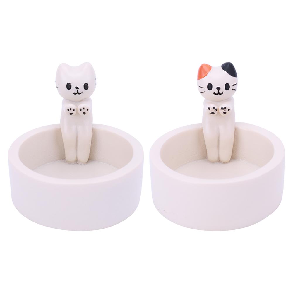 Cartoon Kitten Candle Holder Creative Kitten Aromatherapy Candlestick Kitten Warming Paws Candlestick Gift for Cat Lover