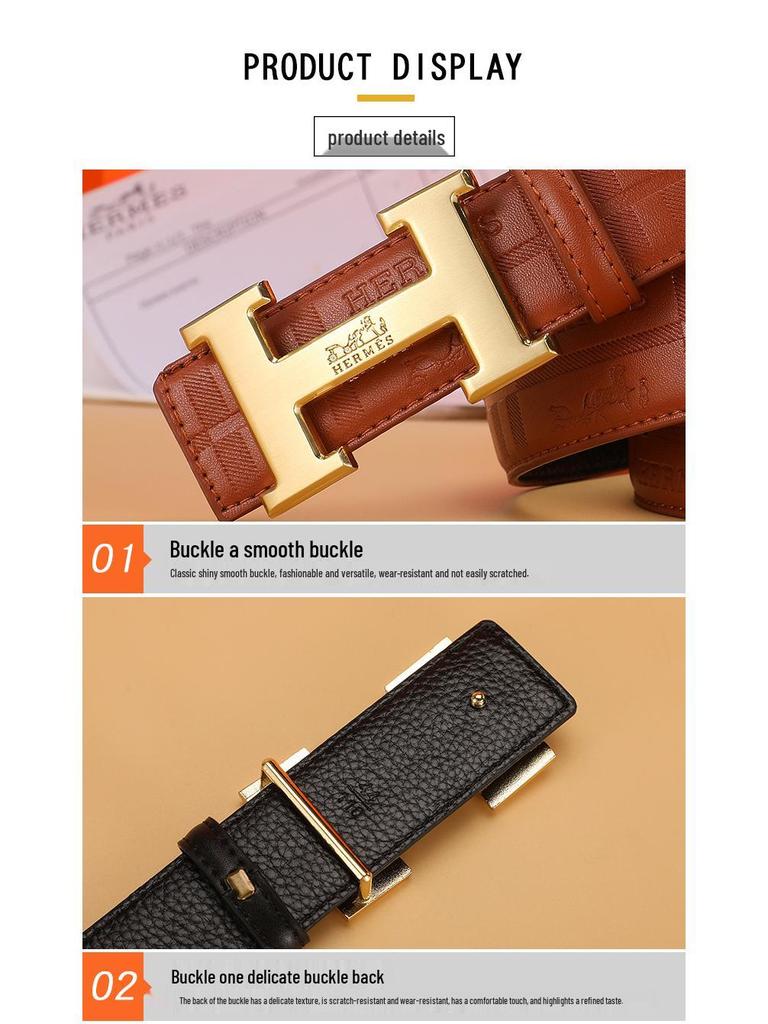 Мужской ремень 2025 года из ретро-кожи с автоматической пряжкой - Модный дизайн для молодежи