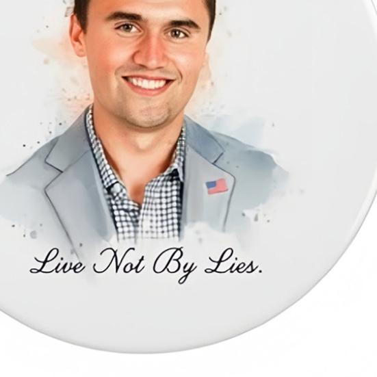 Charlie Kirk RIP Merch Live Not by Lies Conservative Christmas Ornament Memorial Tribute Keepsake