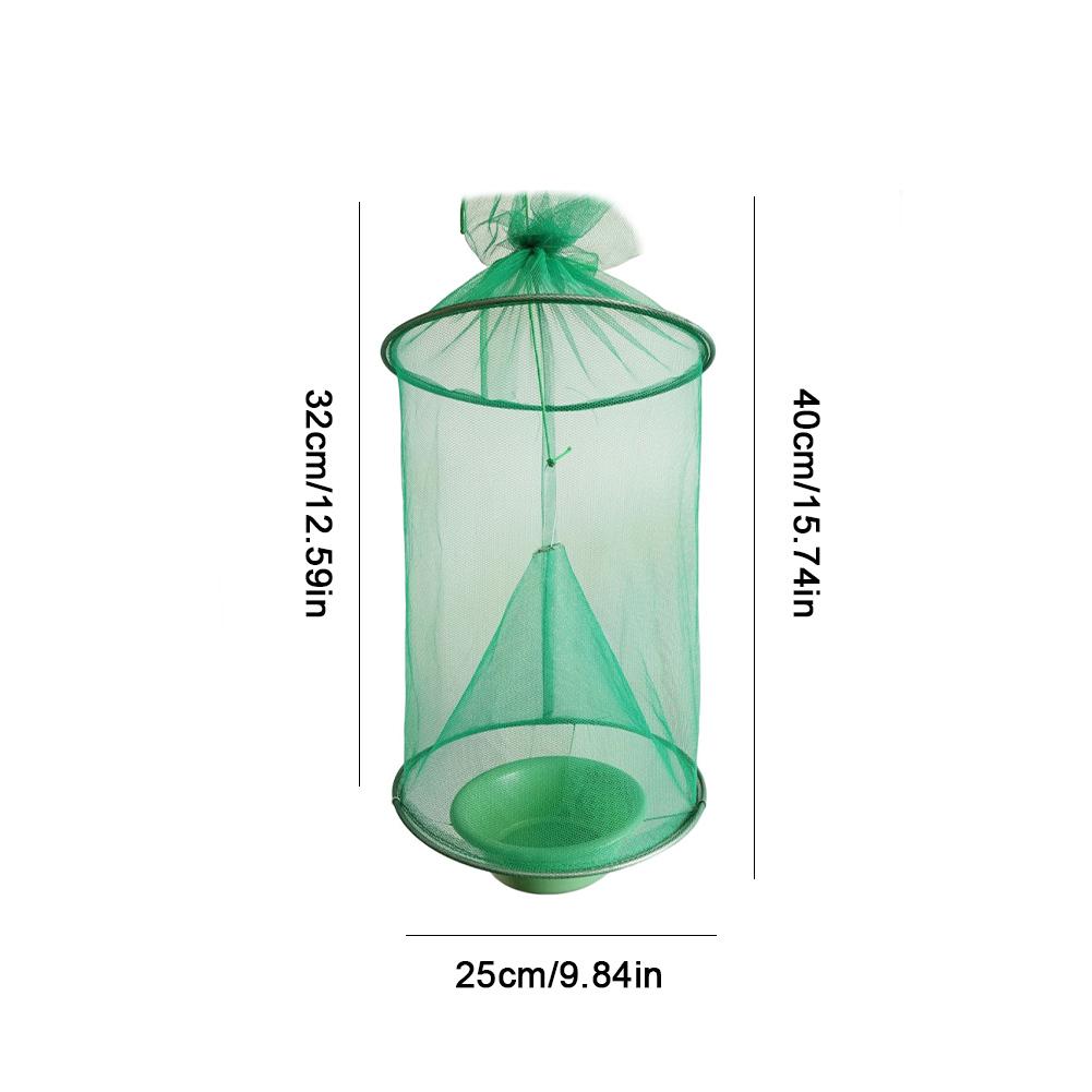 Hanging Fly Killer Net Trap Reusable Folding Flies Catcher Cage Practical Flies Net Traps Pest Control Tool for Household Garden
