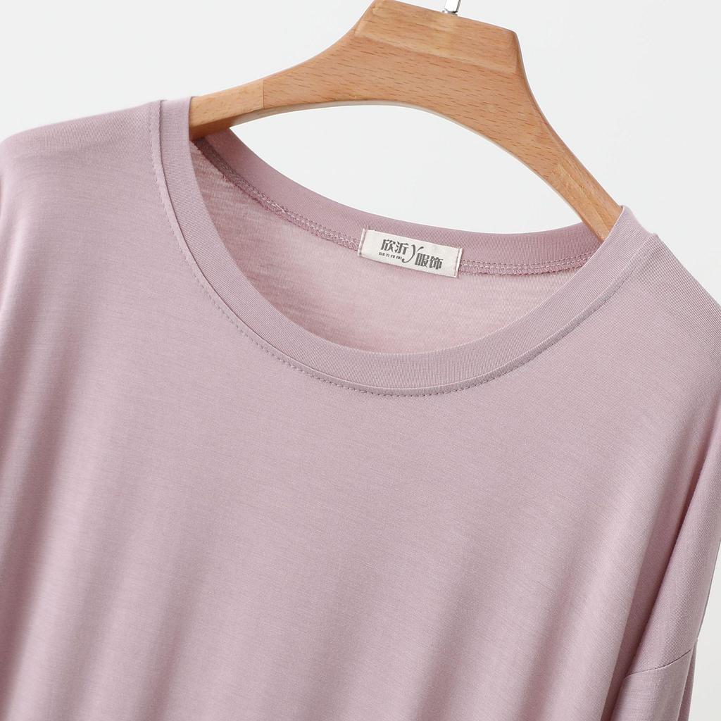 Женская длинная хлопковая ночная сорочка, тонкий свободный крой, длинный рукав, однотонная, большого размера, для дома и улицы