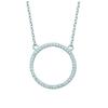 [Q4698] - Silver Necklace 'Sissi' White Silver Circle (rhodium Plated) - 21x21 Mm