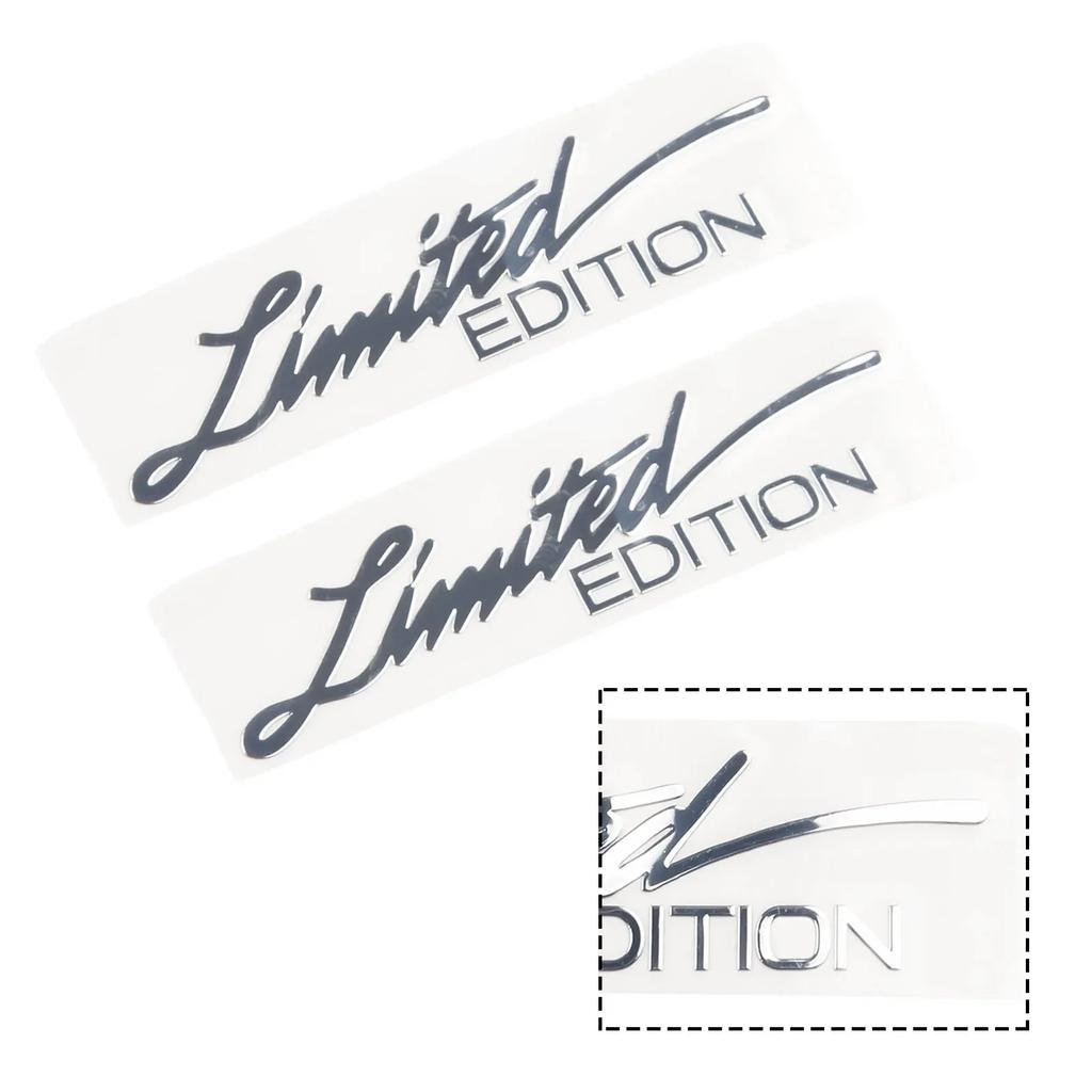 2x 3D металлические наклейки на боковые крылья автомобиля, эмблема на задний багажник, наклейка с логотипом ограниченной серии, наклейки для мотоцикла