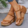 Fashion Women's Clip Toe Wedge Sandals Summer 2024 Ankle Strap Chunky Platform Sandles Woman Brown Thick Sole Gladiator Sandalias Mujer