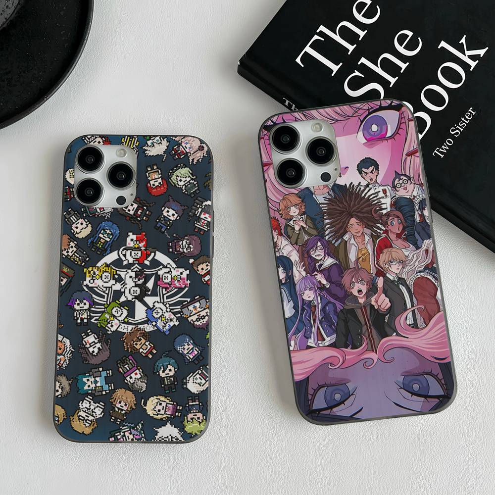 Аниме Игра D_DanganRonpaS Для IPhone 17 16 15 Plus Pro Max 12 14 Plus 11 13 Волна Гофрированная Полоса Чехол для Телефона
