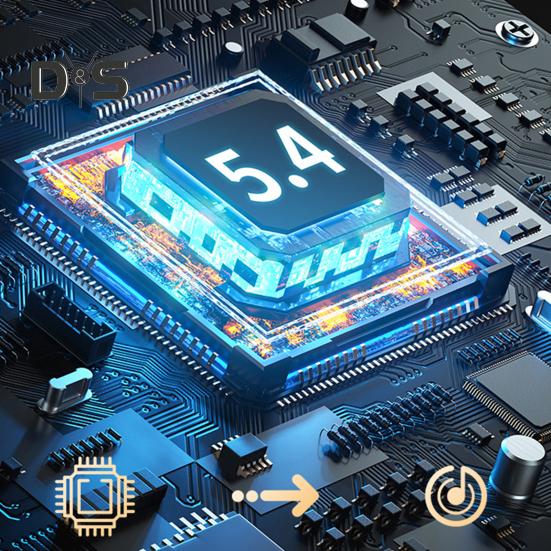 Translation Headphones with TF Card Playback Bluetooth-compatible AI Translating Earbuds 144 Languages Play Music LCD Screen-Touching Real Time