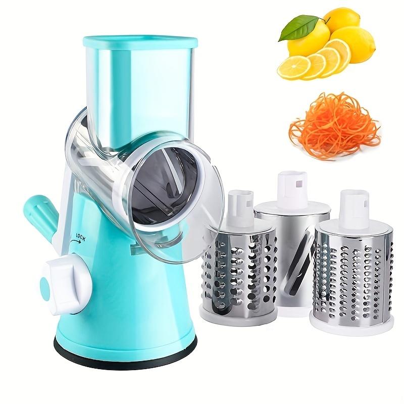 1 Set Super Efficient 3-in-1 Cheese Grater & Vegetable Slicer - Manual Food Processor for Effortless Kitchen Prep