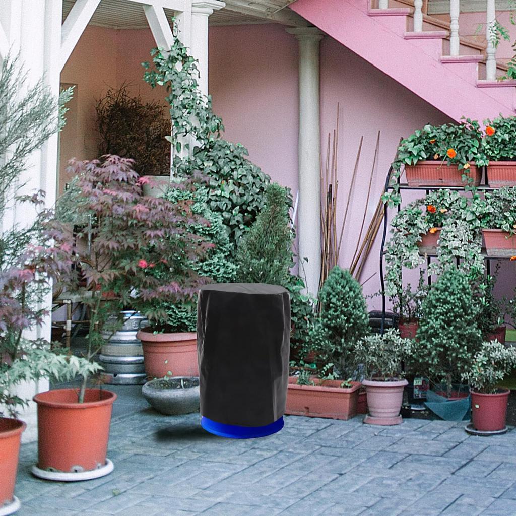 OUNONA Bucket Barrel Drum Can Cover Waterproof Drawstring Gallon Rain Cover Rain Protection Snow Protection Outdoor Garden Electrician Bucket