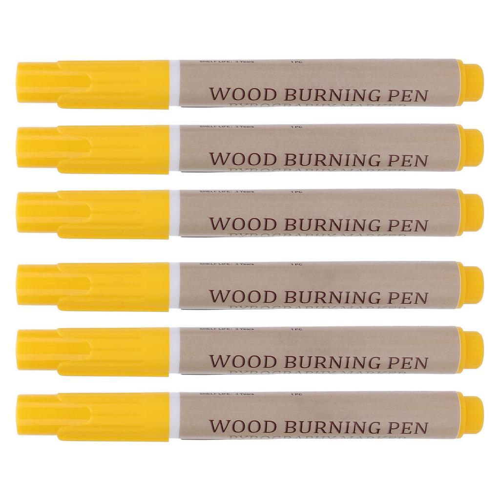 6Pcs Wood Burning Pen Kit Pyrography Marker Set Scorch Tools for Beginners Projects