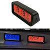Happykau Car Clock Digital Clock Solar Electronic Clock Car Clock Dual Color Light LED Backlight 4in1 Date/Time/Temperature/Humidity Display Cale