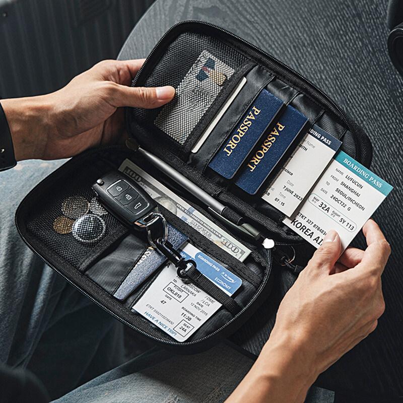 RFID Защита от кражи Паспорт Кошелек для авиабилетов Большой вместимости Сумка для документов Дорожная сумка для карточек Многофункциональная сумка-тоут для посадки