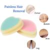 Popular Magic Painless Hair Removal Depilation Sponge Pad Remove Hair Remover Color Random