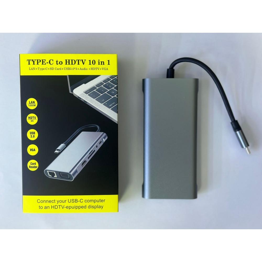 8 в 1 USB C Hub для MacBook iPhone с Ethernet USB SD Card Reader Type C адаптер Multiport Dock