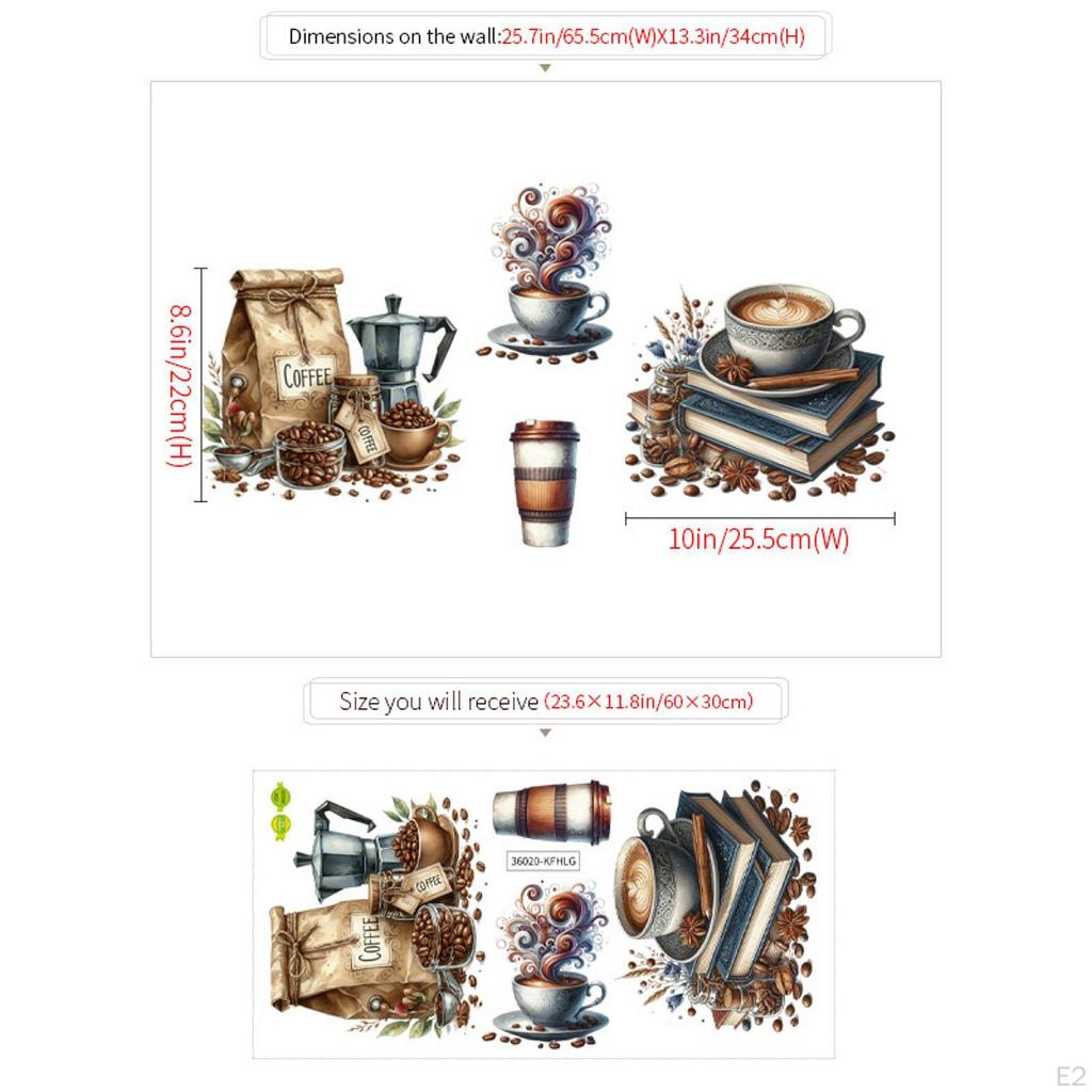 Наклейки на стены кафе, фреска, художественные наклейки, наклейки на чашки кофе, чая, для бара