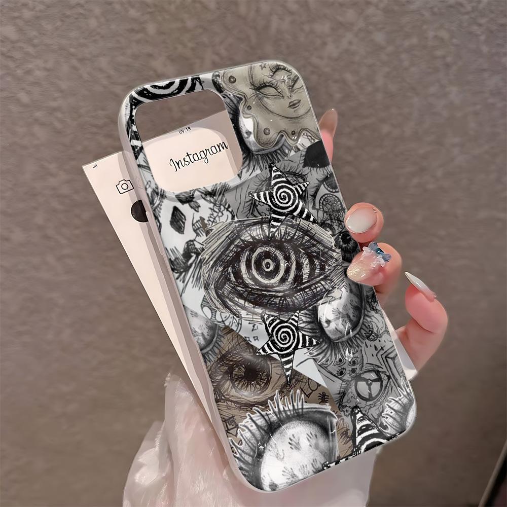 Чехол для телефона Dark Eye Collage для iPhone 16 Pro Max 17 15 14 Plus 13 12 11 17Air, гладкий чехол Funda Coque