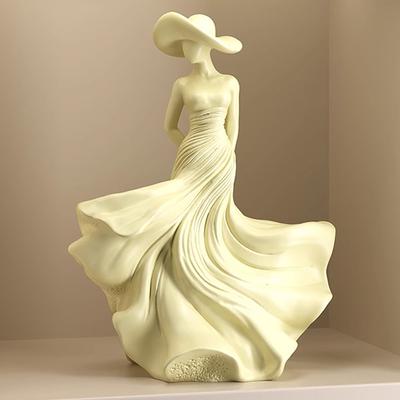 Высококачественная скульптура, фигурка в кремовом стиле, арт-объект для домашнего декора, креативный подарок из смолы с имитацией, для офиса, кабинета, гостиной, 1 шт.