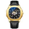 Chenxi Top Brand Square Dial Automatic Men Fashion Stainless Steel Or Leather Luminous Mechanical Quartz Tourbillon Mens Watches