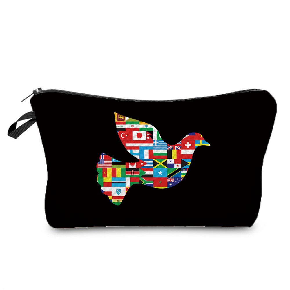 Женская косметичка с принтом голубя мира, органайзер для туалетных принадлежностей, дорожный кейс для хранения 6369