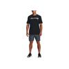 Under Armour Мужская футболка с коротким рукавом и камуфляжным логотипом в однотонную полоску, черные 1376830-001
