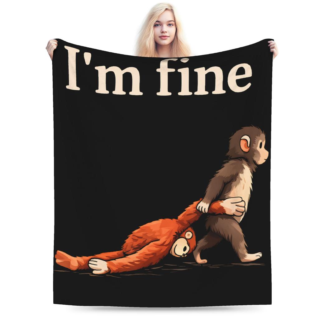 Punch Monkey Flannel Blanket Adults Child  Soft Throw Blanket Winter Bedroom Bedspread Sofa Bed Cover