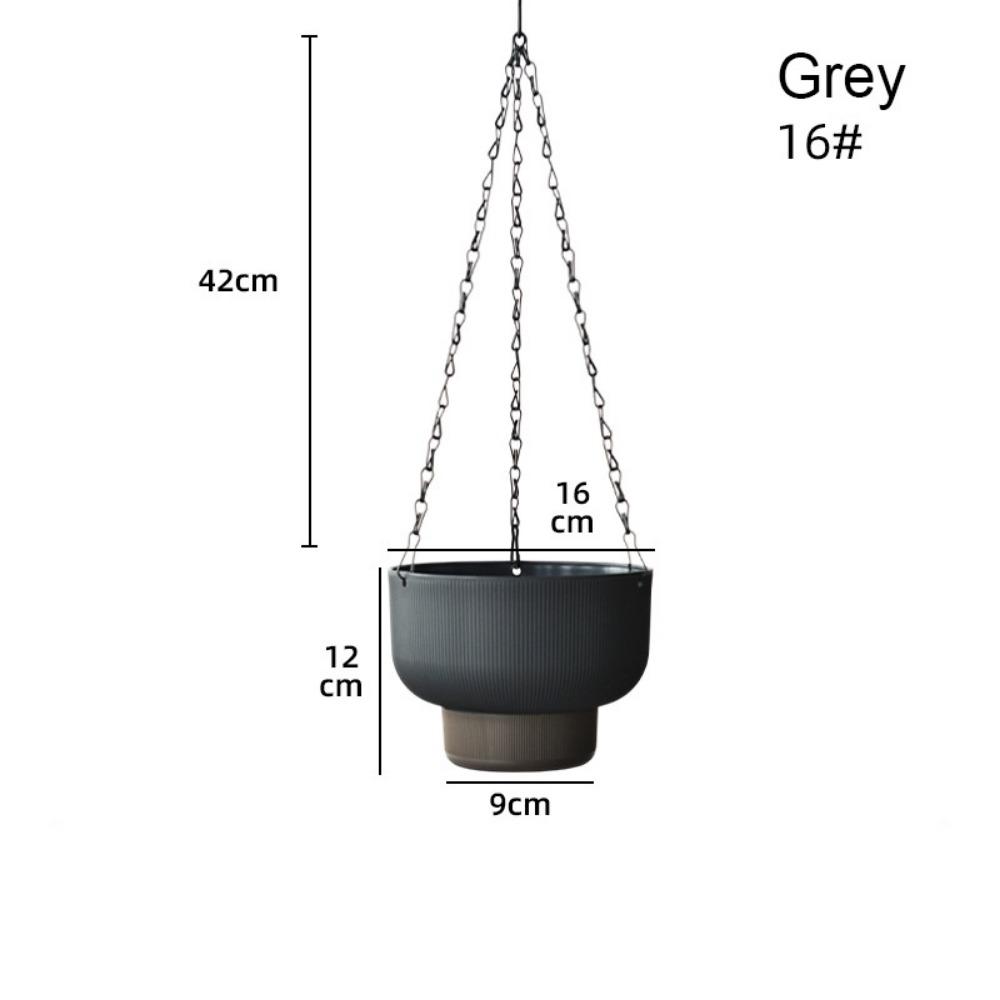 Self Watering Hanging Flower Pots White Green Grey Plant Flowerpot Planter Indoor Plants
