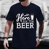 Here for The Beer Graphic Graphic T Shirts Men Y2k Streetwear Beer DAY Drinking Party Tops Plus Size Clothes Short Sleeve Tees