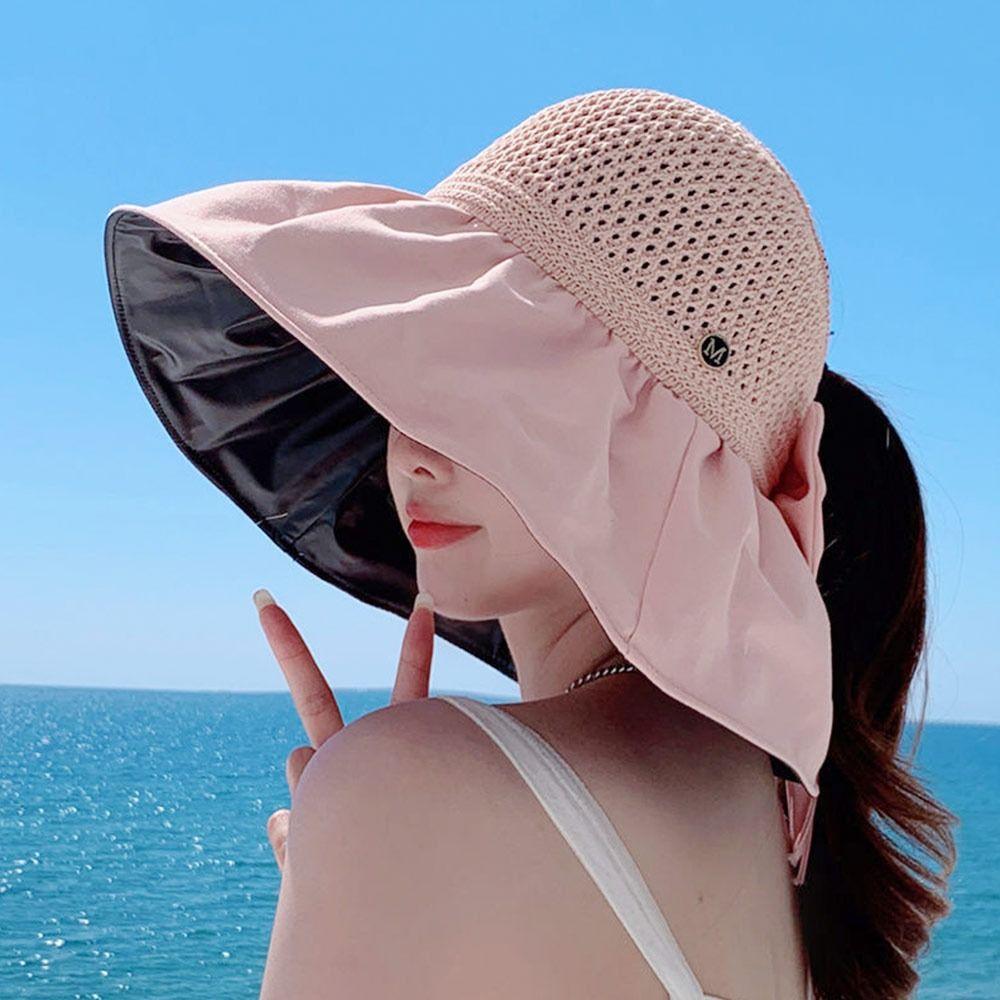 UV Protection Bucket Hat Foldable Sunshade Hat Women Sun Cap