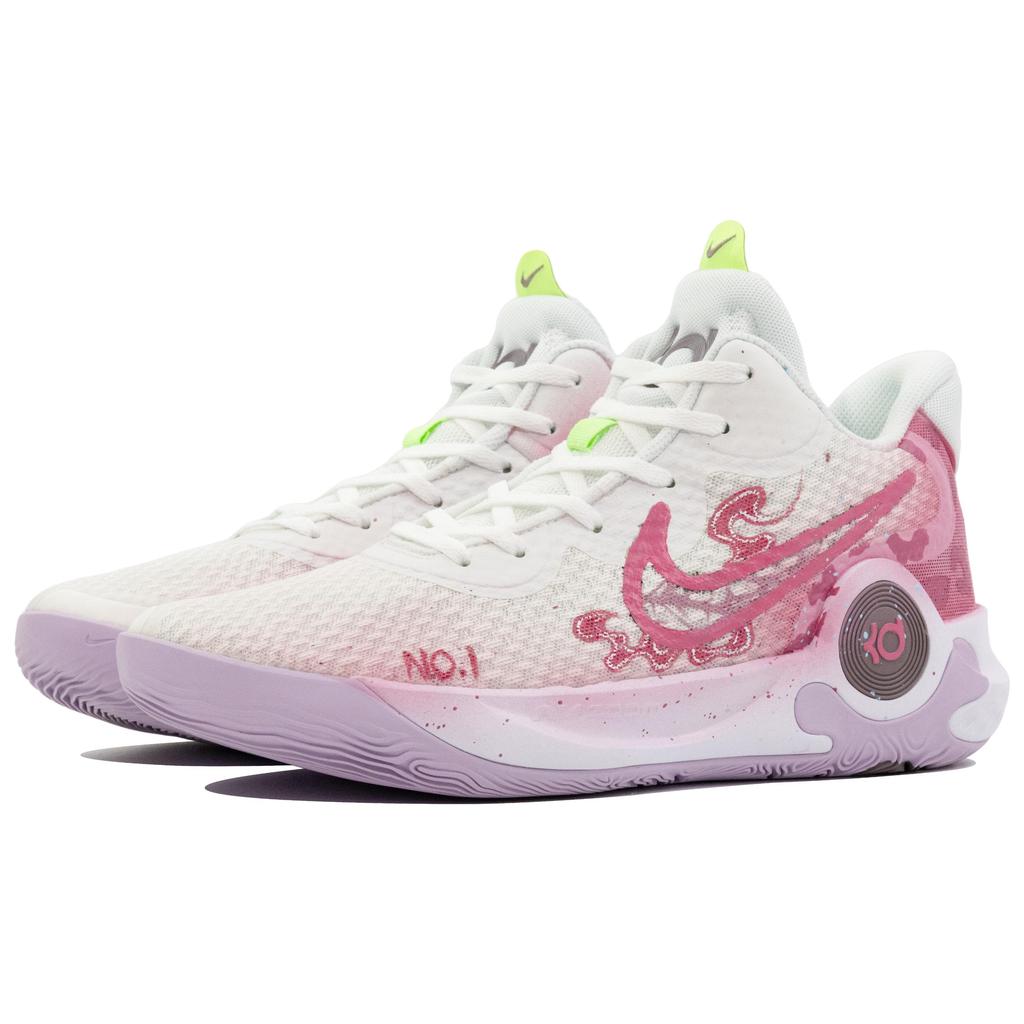 Nike KD Trey 5 IX Instant Kill Shadow Cushioning Slip Resistant Mid top Vintage Basketball Shoes Men's Pink White DJ6922-100(Team1310-)