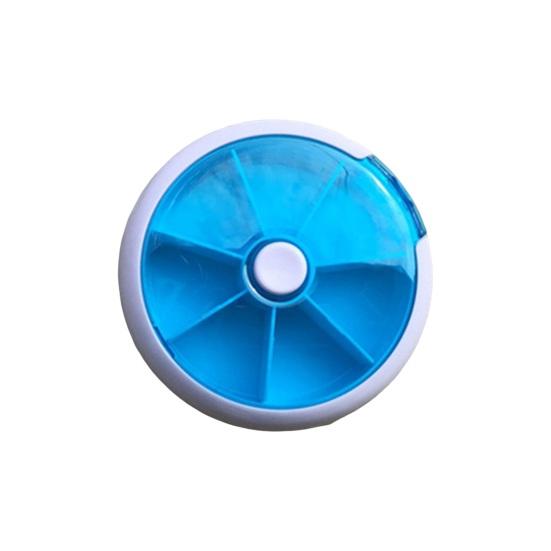 Портативная еженедельная коробка для таблеток, 7 отделений, пыленепроницаемая, влагостойкая, поворотная прозрачная крышка, карманный размер, деловая поездка, путешествия на открытом воздухе