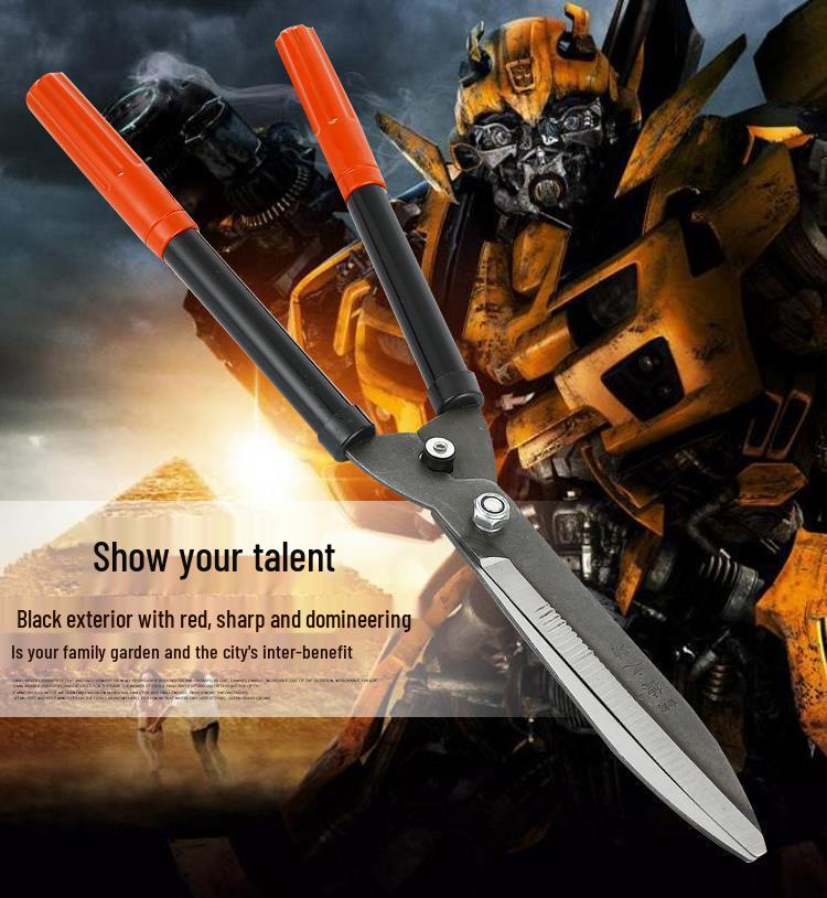 Телескопические ножницы для живой изгороди и газона - Садовые инструменты для обрезки и прополки с большими ножницами для ландшафтного дизайна и обрезки веток.