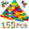WYSWYG 150-Piece 5-Color Lego Block Set, Compatible with Lego Duplo and Anpanman Blocks, for Toddlers