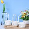 1PCS Rattan Hand Basket Rattan Foldable Hanging Flower Pot Planter Woven Dirty Laundry Hamper Storage Basket Holder Case