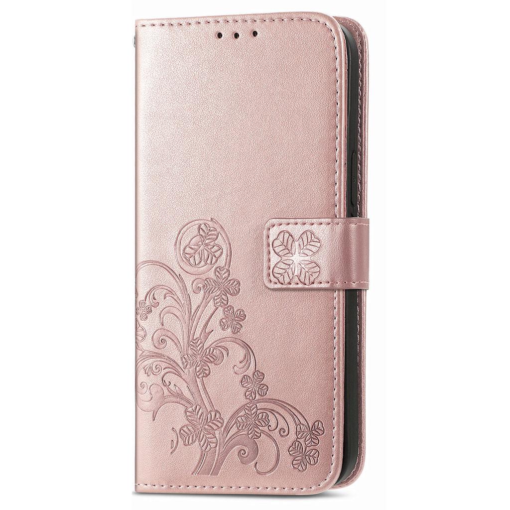 Leather Wallet Flip Case for Huawei Nova 15 14 13 12 12S 11 9 Ultra Pro SE Y72 Y63 Y73 9 Embossed Clover Floral Design
