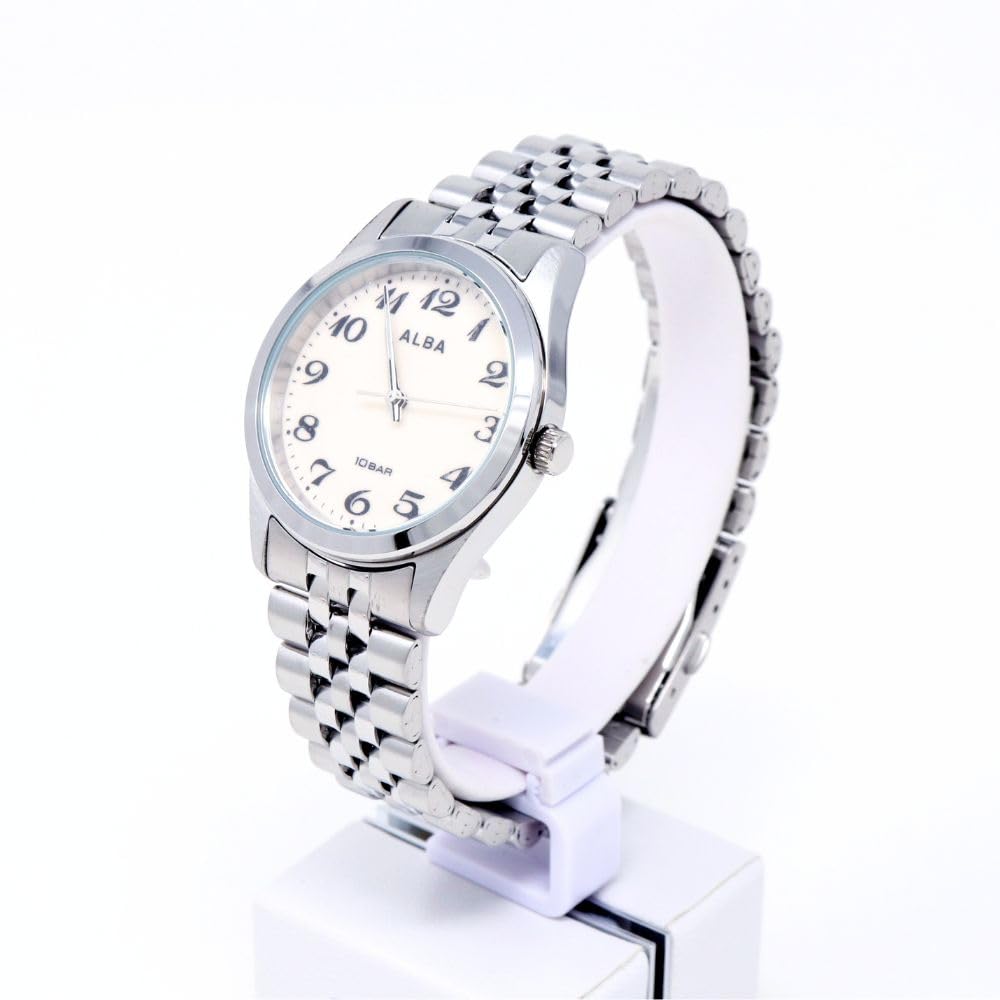 Часы Seiko Watch Alba, кварцевые, из нержавеющей стали, водонепроницаемые, для повседневной жизни, аналоговые, SEIKO ALBA, мужские (10 АТМ) (Серебряный (АЕФК425))