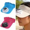Sun Protection Cooling Fan Cap With Solar and Usb-Black