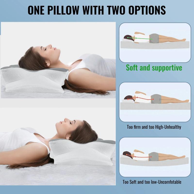 Memory Foam Cervical Pillow for Neck Pain Relief Ergonomic Orthopedic Neck Support Side Back Stomach neck butterfly pillow Gift