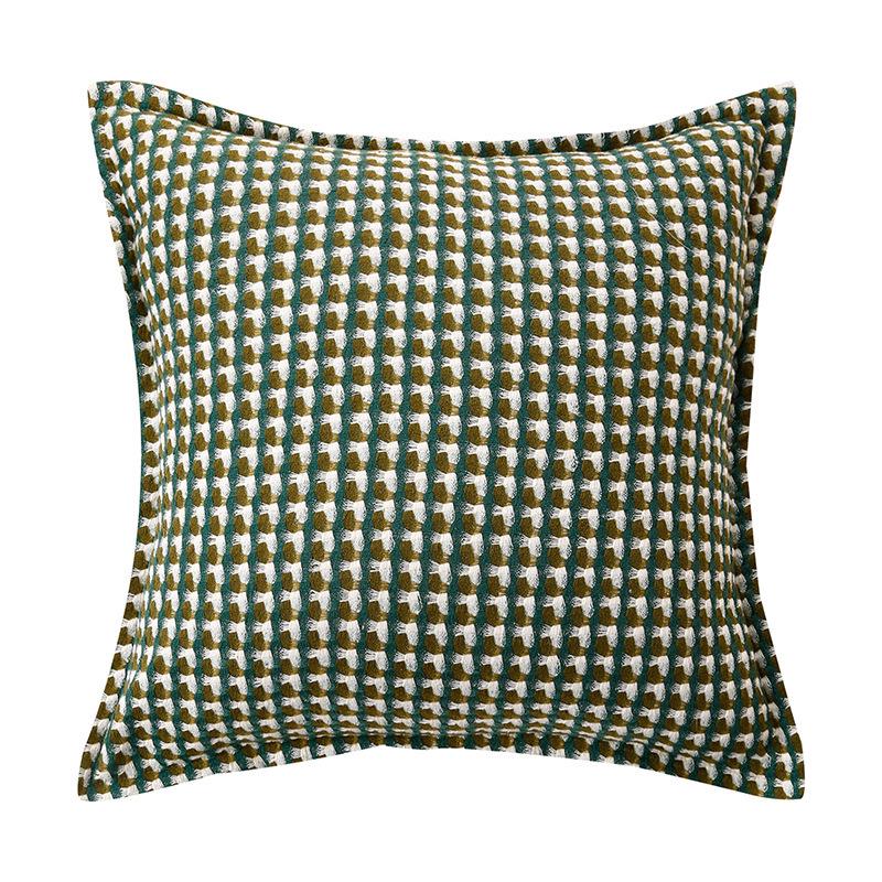 Nordic Retro Houndstooth Linen Pillowcase for Living Room Sofa