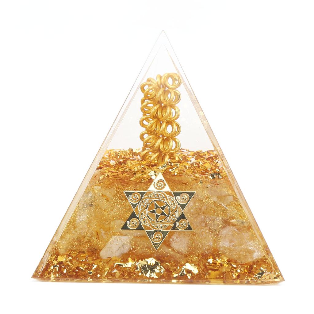 Пирамида Оргонита 6 см Генератор энергии Кристаллическая проволока Ручной работы Пирамида Декор для положительной энергии